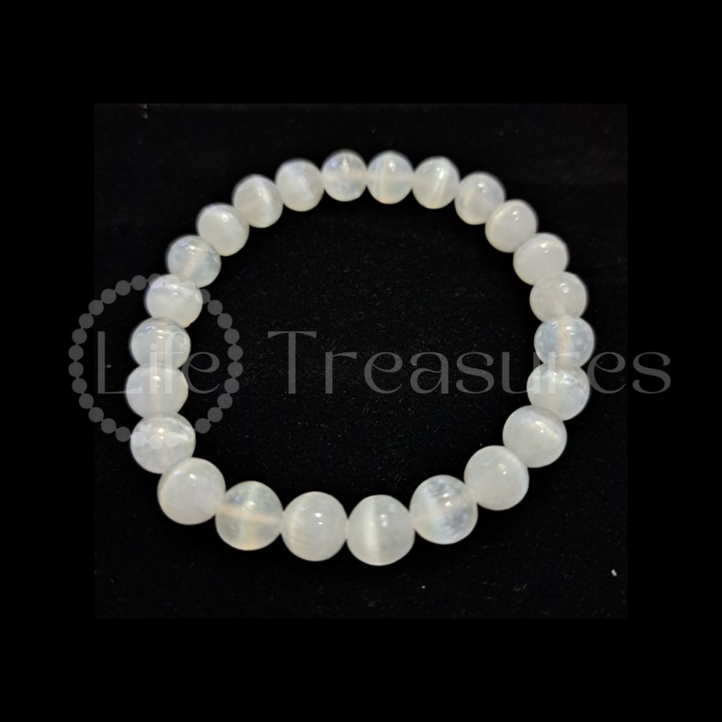 Selenite Bracelet Crystal Natural 8mm 10mm