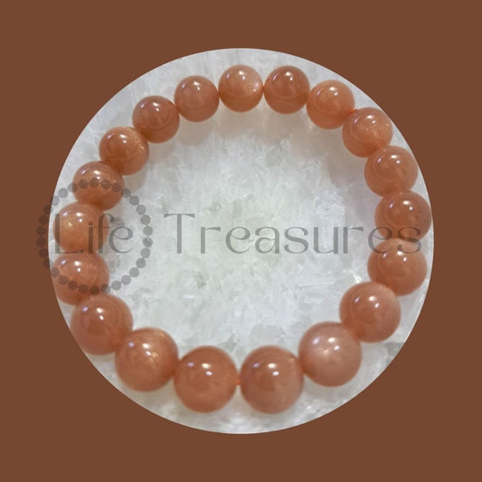 Sunstone Bracelet Natural Crystal 8mm 10.5mm