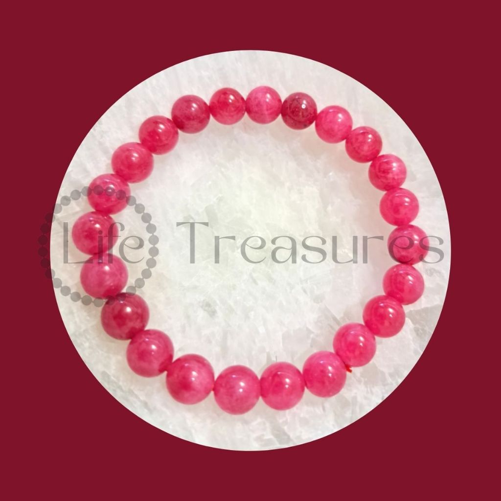 Rhodonite Bracelet Natural Crystal 8mm 10mm