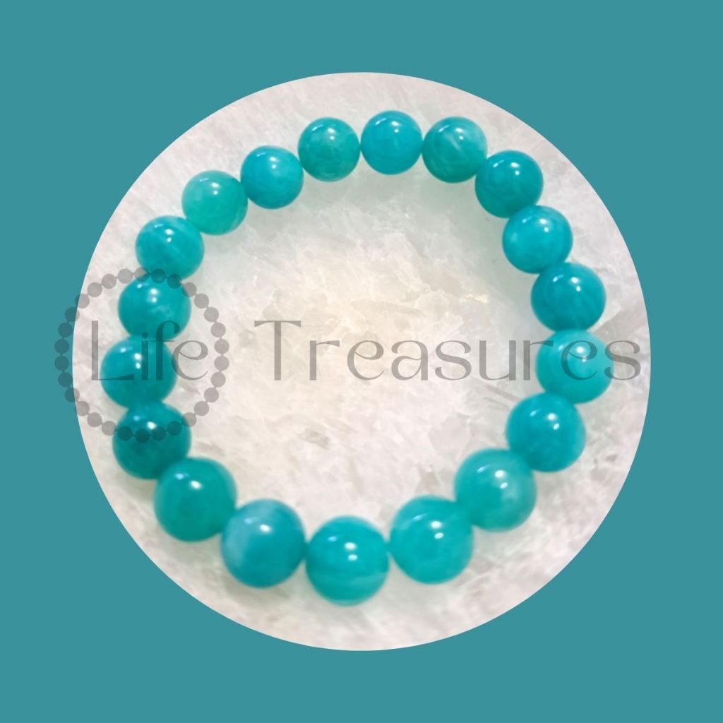 Amazonite Bracelet Mozambique Old Mine Natural Crystal 8mm 10mm