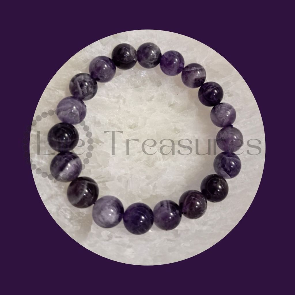 Dream Amethyst Bracelet Natural Crystal 8mm 10.5mm