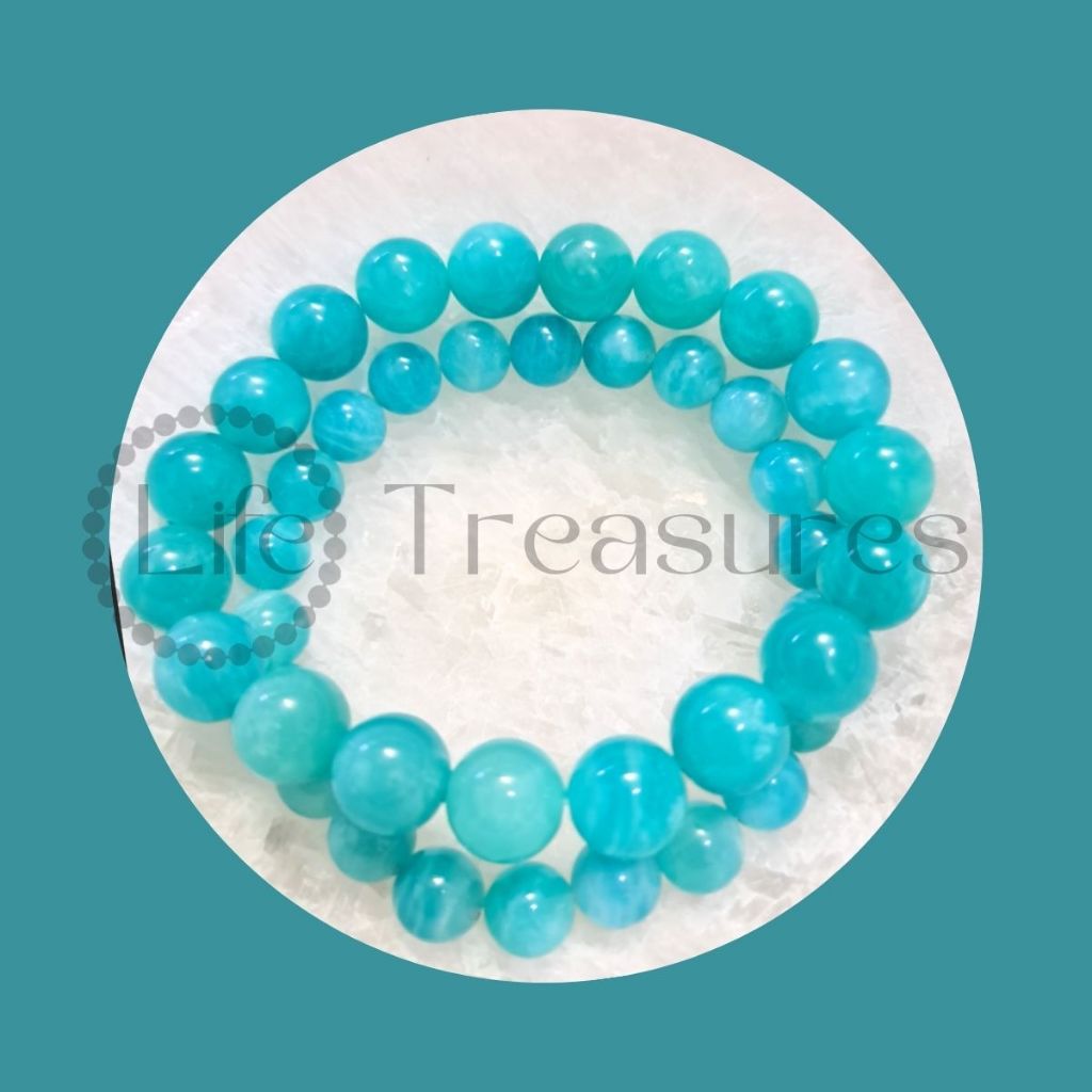 Amazonite Bracelet Mozambique Old Mine Natural Crystal 8mm 10mm