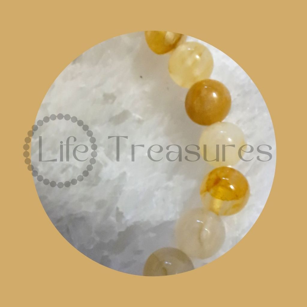 Tangerine Quartz Bracelet Natural Crystal Bracelet 8.5mm 10.5mm