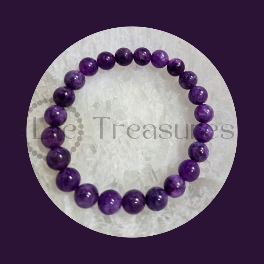 Charoite Bracelet Natural Crystal Purple Dragon 8mm 10mm