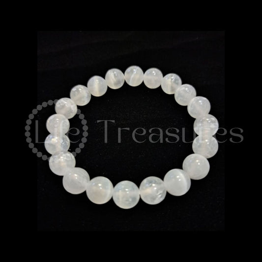 Selenite Bracelet Crystal Natural 8mm 10mm