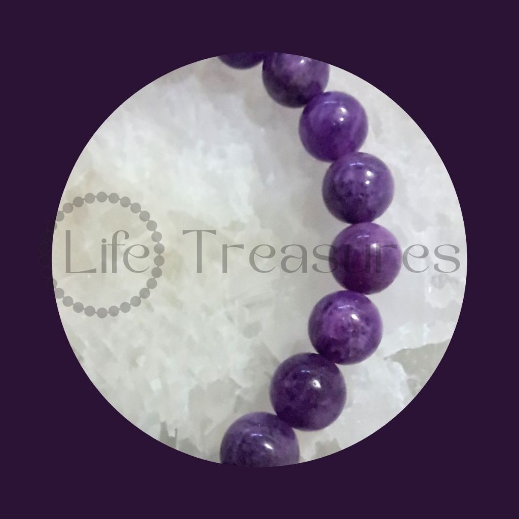 Charoite Bracelet Natural Crystal Purple Dragon 8mm 10mm