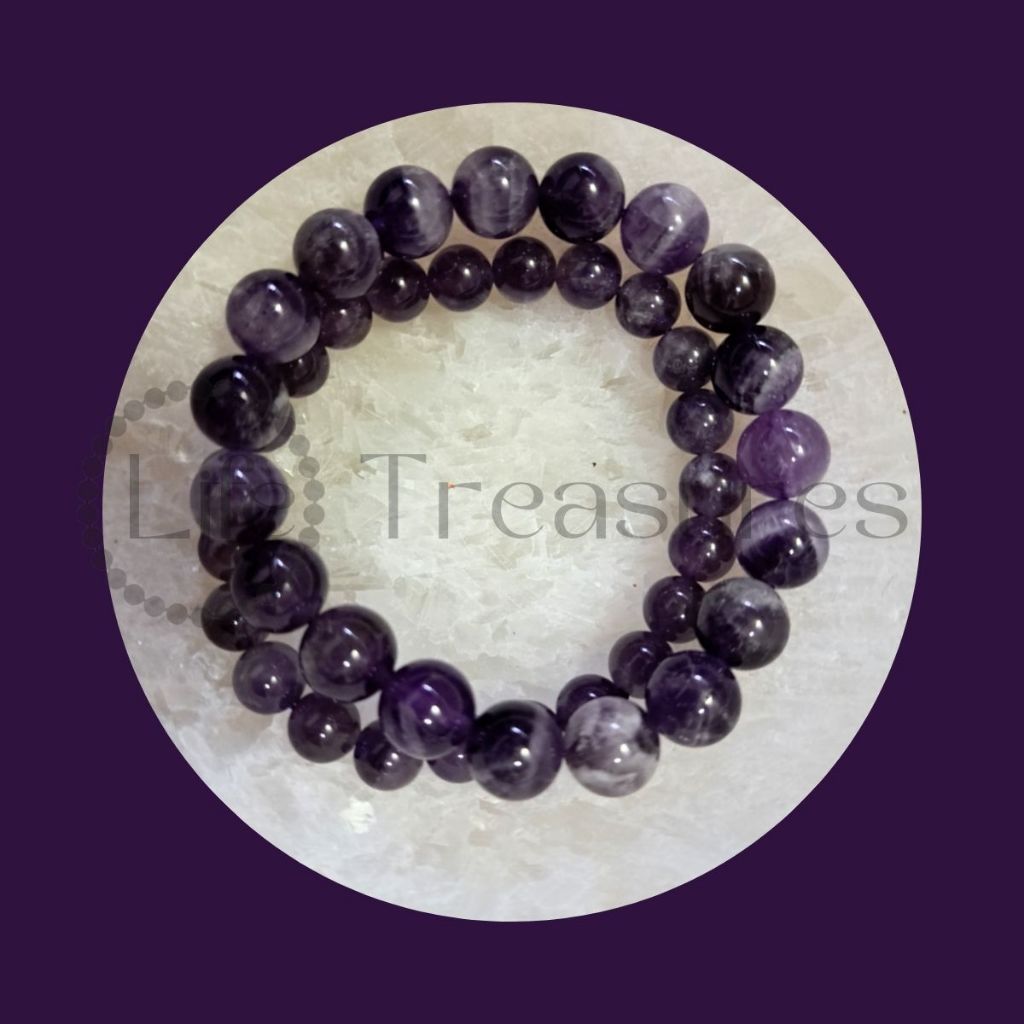 Dream Amethyst Bracelet Natural Crystal 8mm 10.5mm