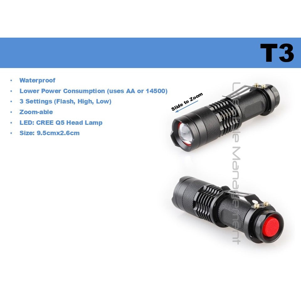 Bicycle/Bike Zoomable/Zoom LED Head/Headlight/Torch/Torchlight